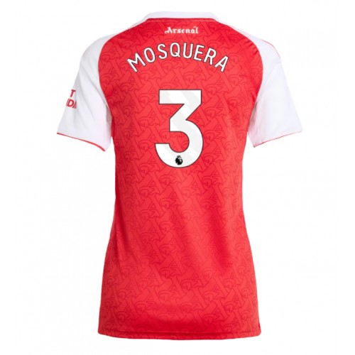 Arsenal Cristhian Mosquera #3 Replika Hjemmebanetrøje Dame 2025-26 Kortærmet Arsenal Cristhian Mosquera #3 Replika Hjemmebanetrøje Dame 2025-26 Kortærmet